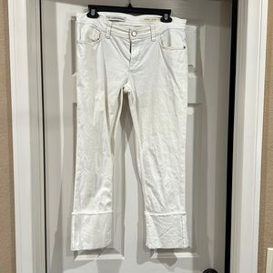 Cute white crop jeans from Anthropology.